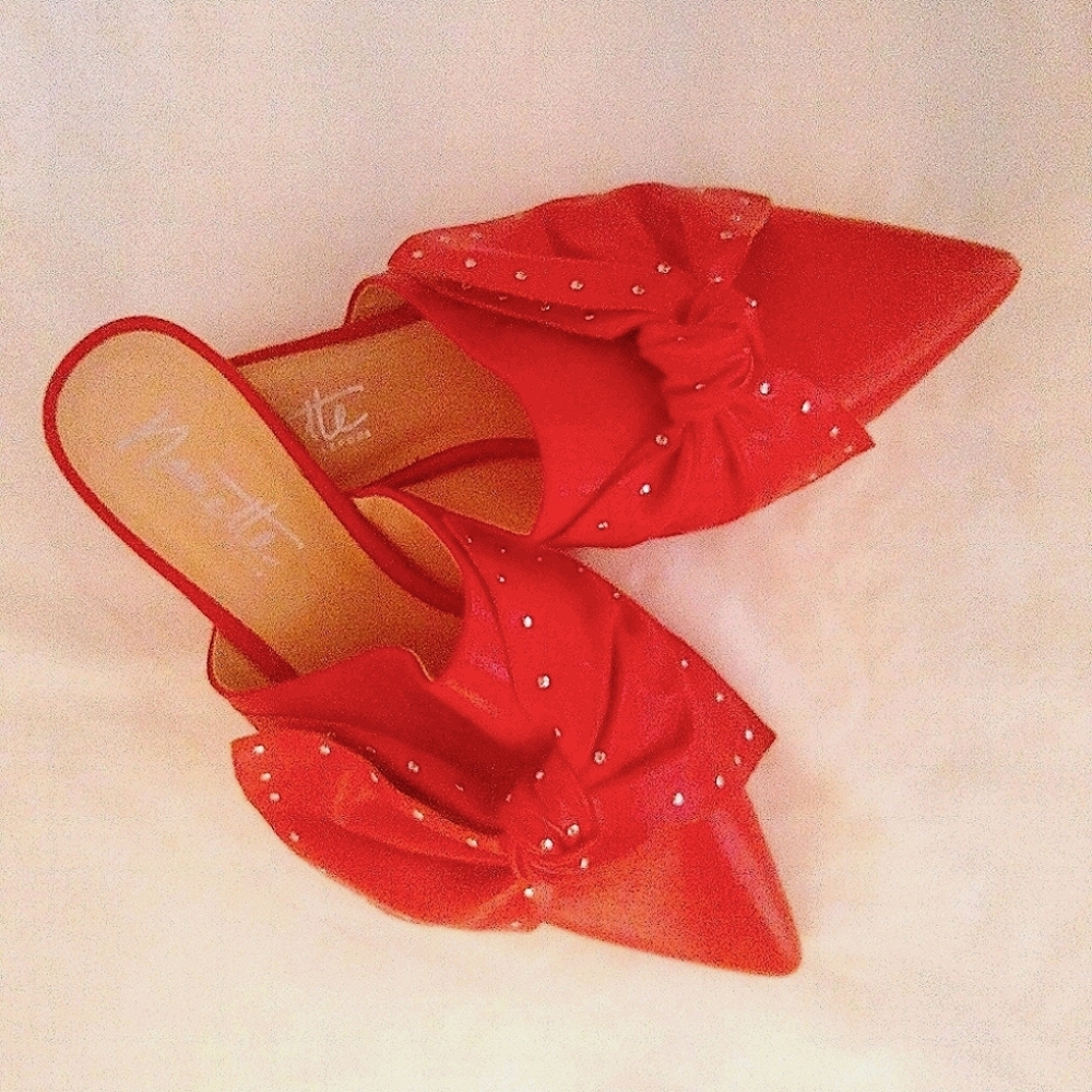 Nanette Lepore Red Leather Slip-ons 10